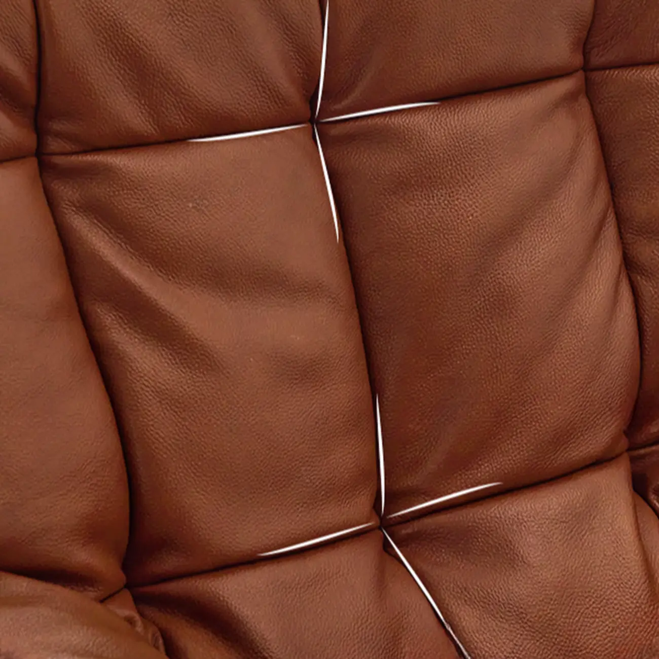 Brown Upholstered Genuine Leather Living Room Accent Chair