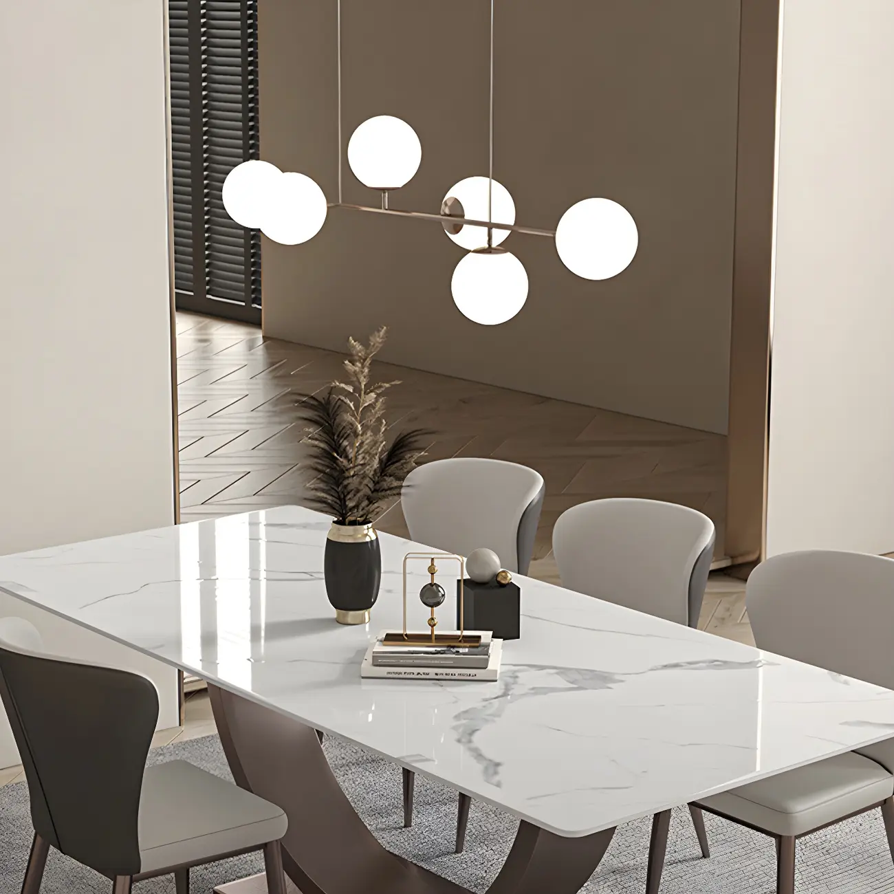 Dining Area Sputnik Glass Globe Pendant Light