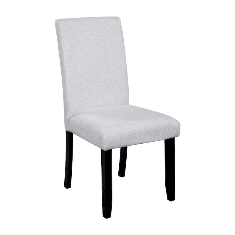 5 Pcs Wood Kitchen Table and Chair Set, 4 People Round Dining Table Set with Faux Marble Top and 4 Upholstered Chairs