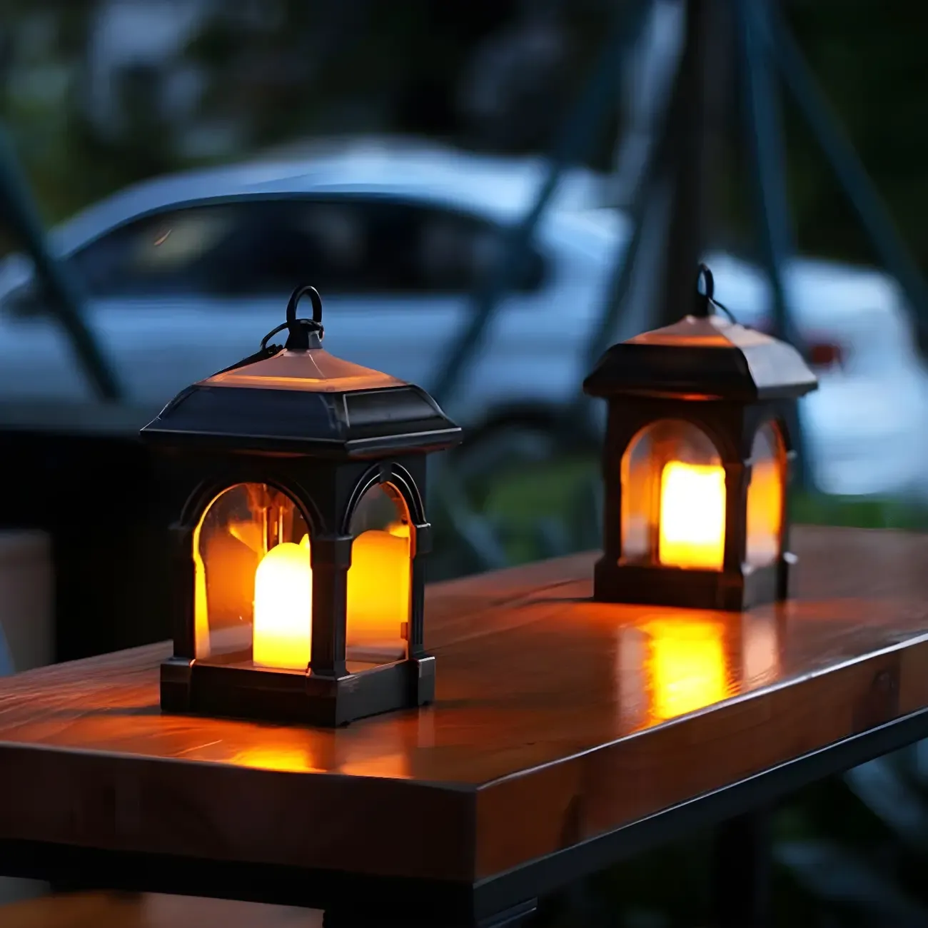 Vintage Black LED Outdoor Table Light