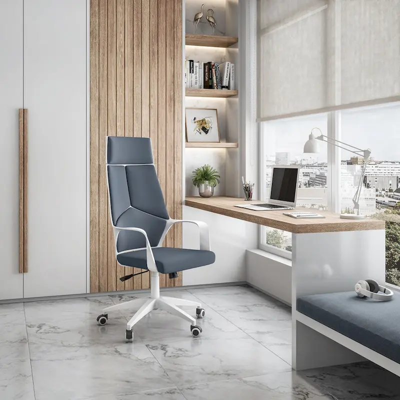 Modern Studio Office Chair,High quality and durable, Grey/White