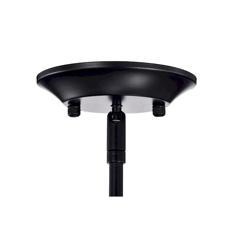 Matte Black 1-Light Mini Pendant with Clear Cone Glass Shade