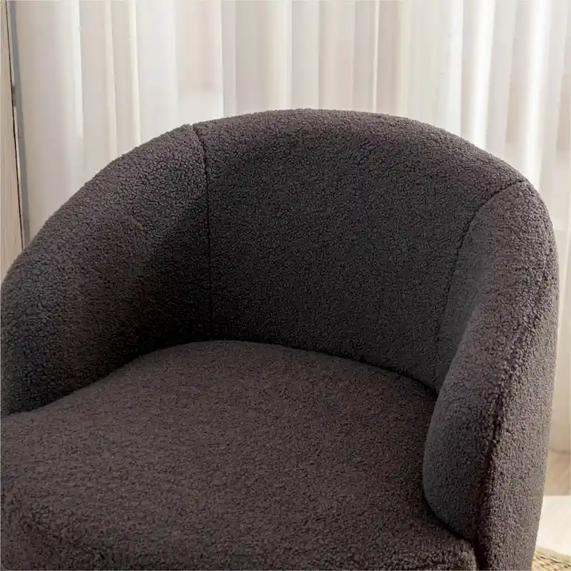 Teddy Fabric Swivel Accent Armchair Barrel Chair