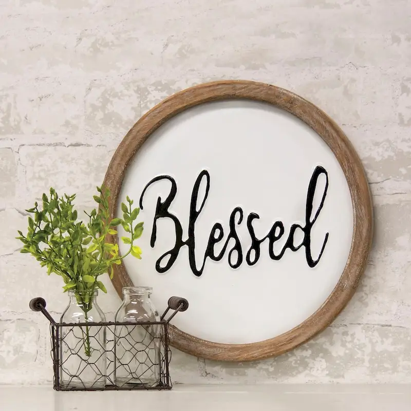 Blessed Round Sign 12