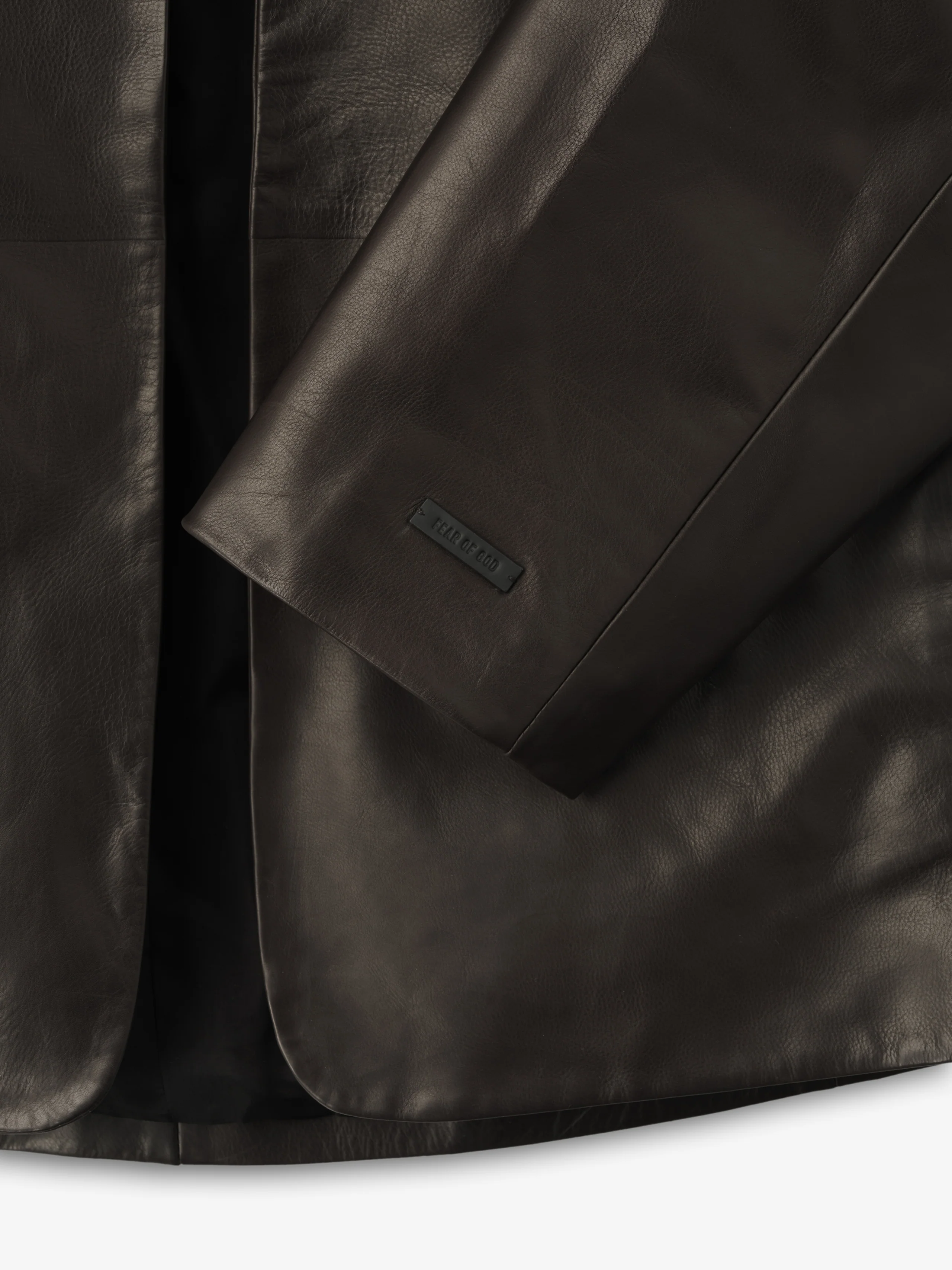 Womens Leather Collarless Jacket