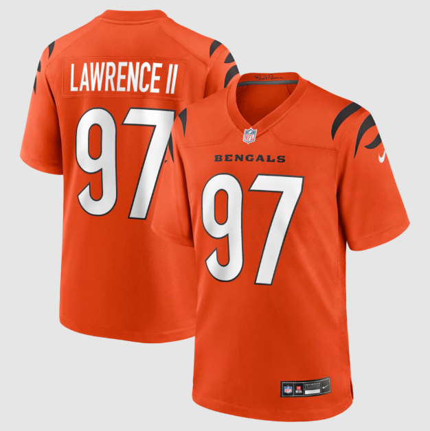 Cincinnati Bengals Dexter Lawrence II Orange Jersey