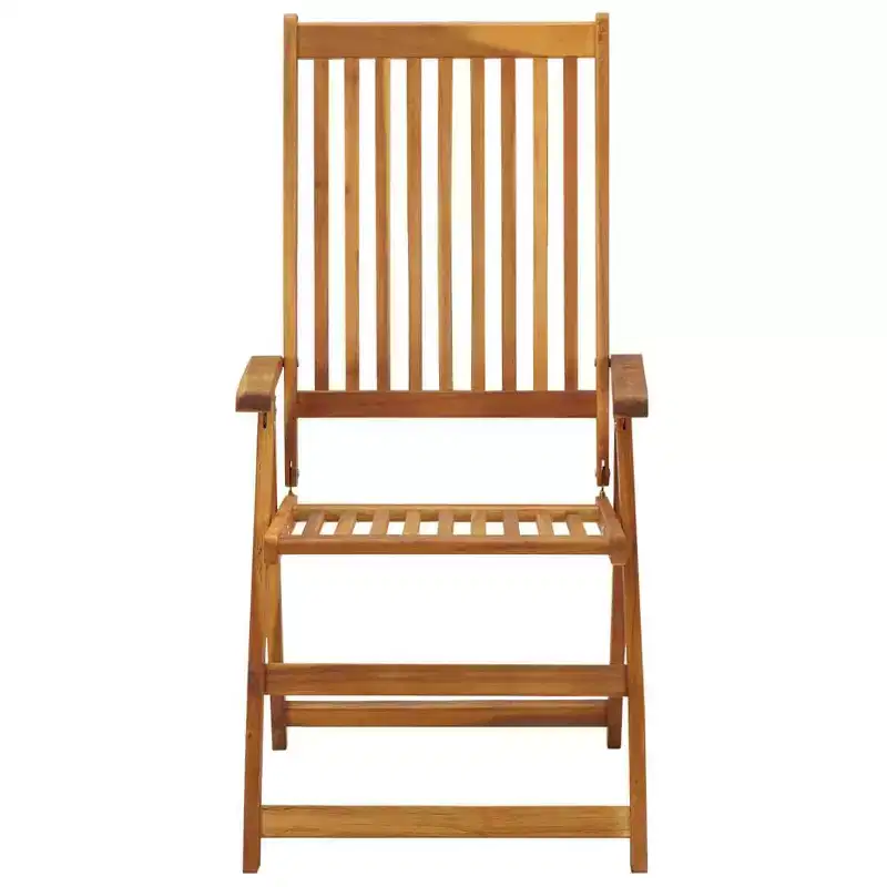 vidaXL Outdoor Recliner Chairs Patio Reclining Lounge Chair Solid Wood Acacia