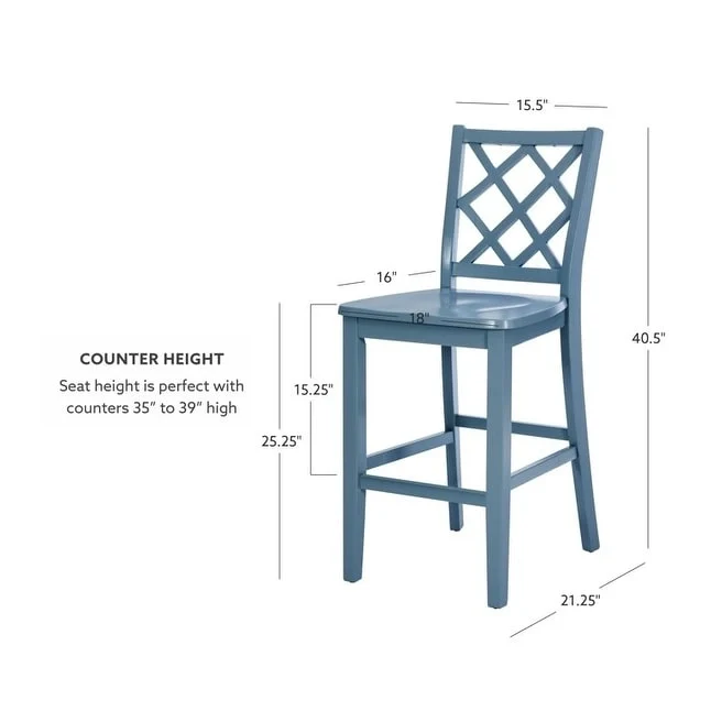 Counter Height Bar Stool with X-Back Design