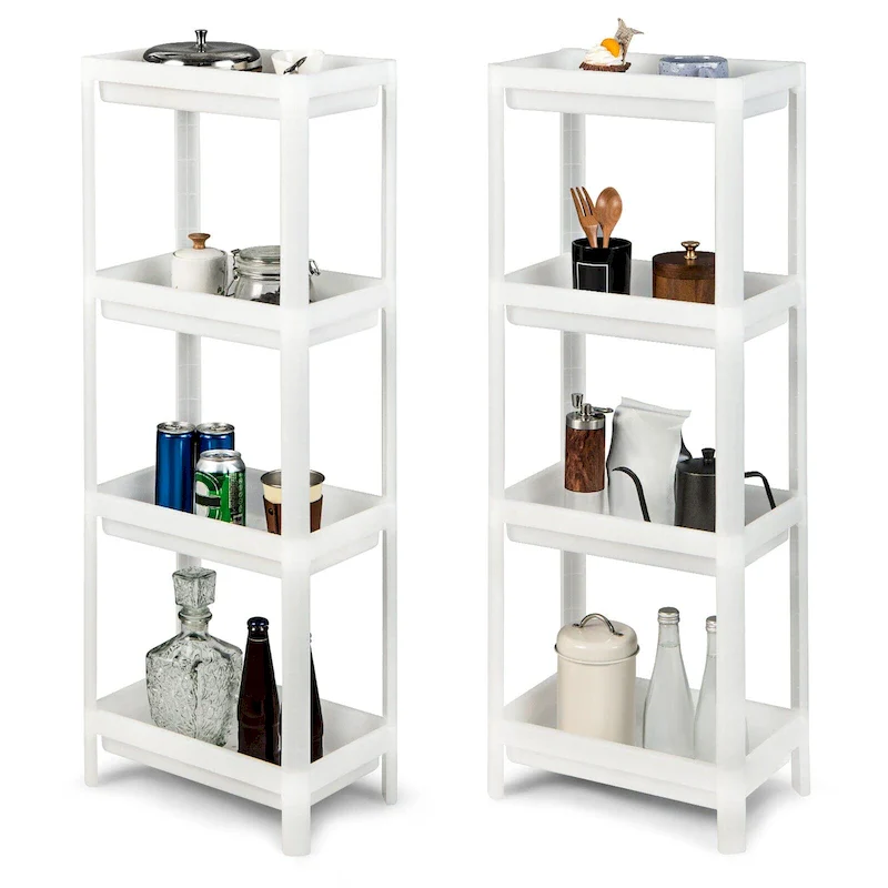4 Tier Slim Storage Cart Detachable Kitchen Organizer