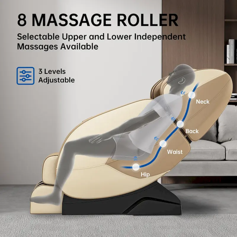 heated Full Body Massage Chair with zero gravity mode and Bluetooth music player