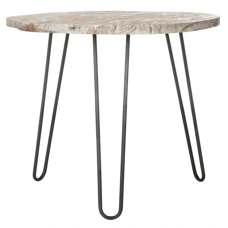 SAFAVIEH Lozka Wood Top Grey / White Wash Dining Table - 39.4 x 35.4 x 29.9 - 39Wx35Dx30H