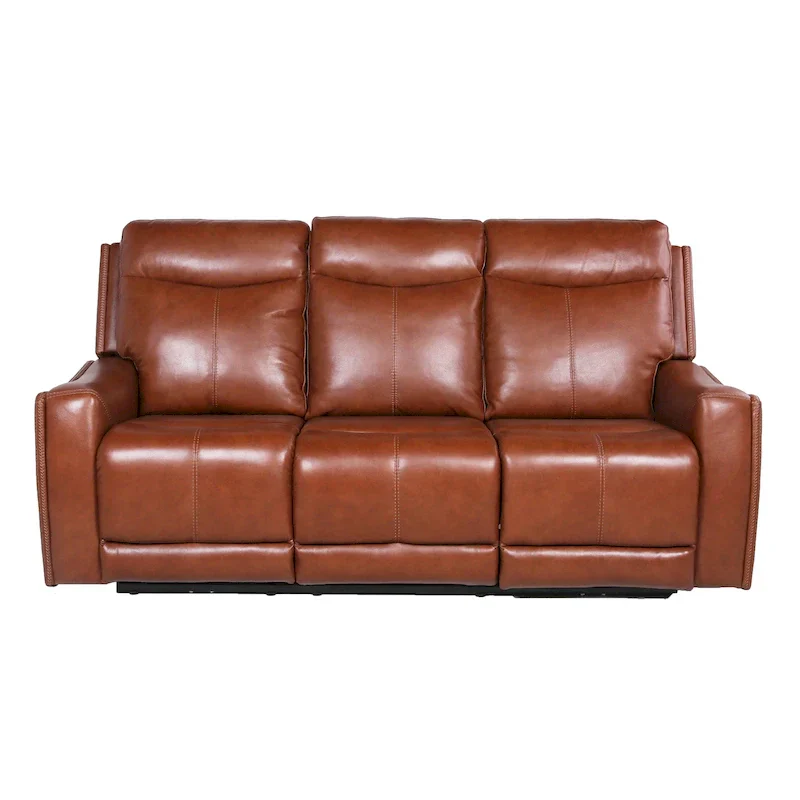 Steve Silver Newport Power Top Grain Leather Reclining Sofa