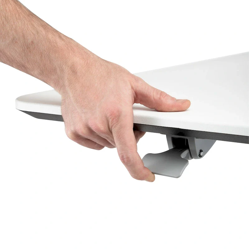 Espresso / White Pneumatic Sit-Stand Mobile Desk, Single User