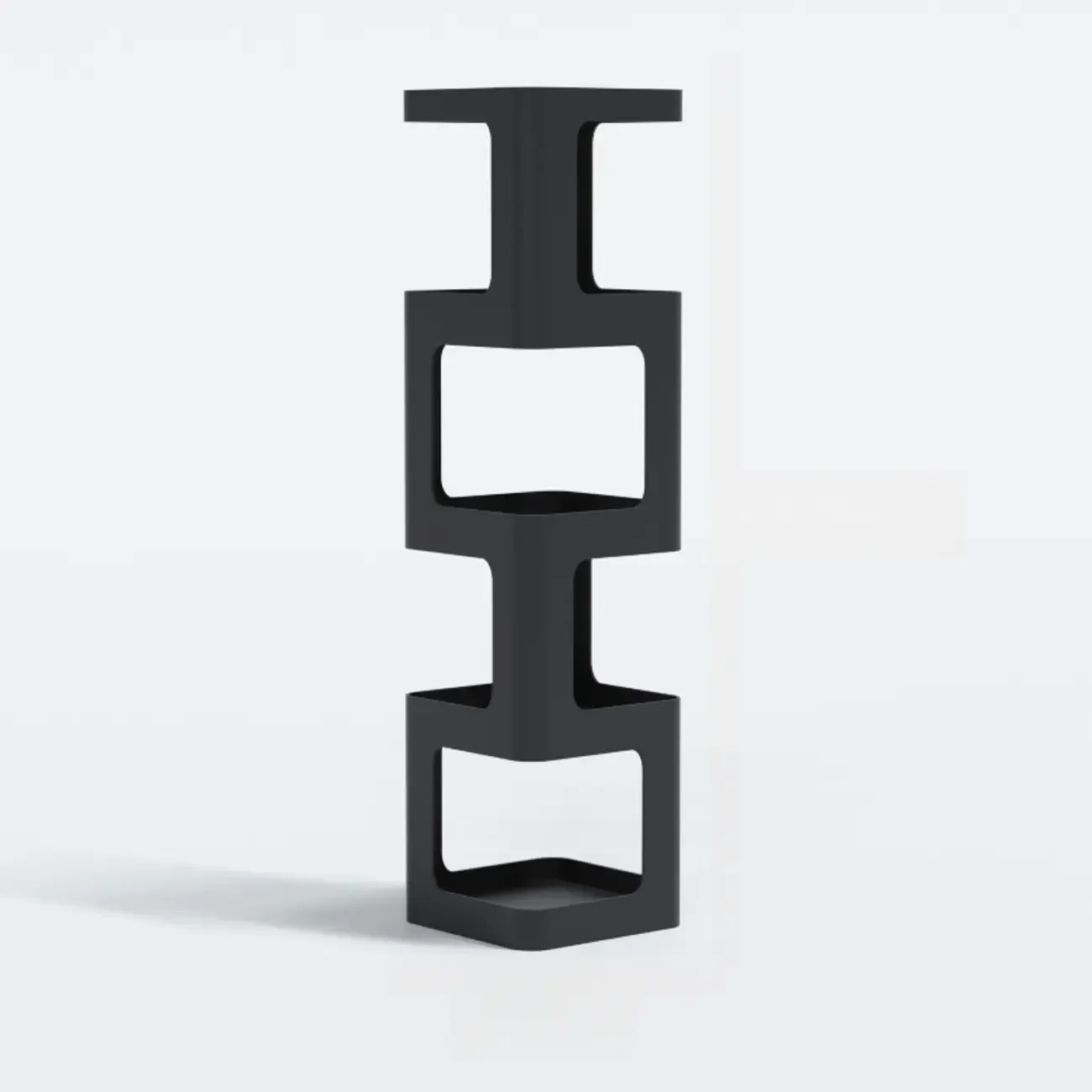 Chic Rotatable 4-Tier Vertical Metal Open Back Bookcase