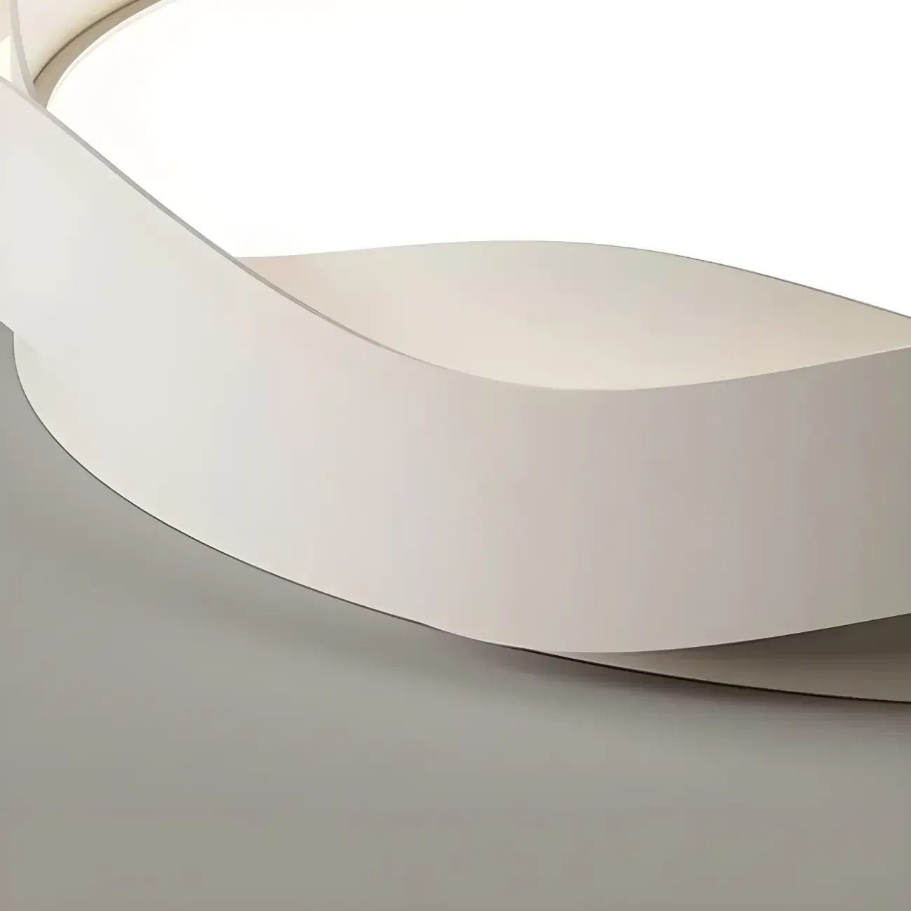 White Art Deco LED 3-Gear Dimming Flush Ceiling Light