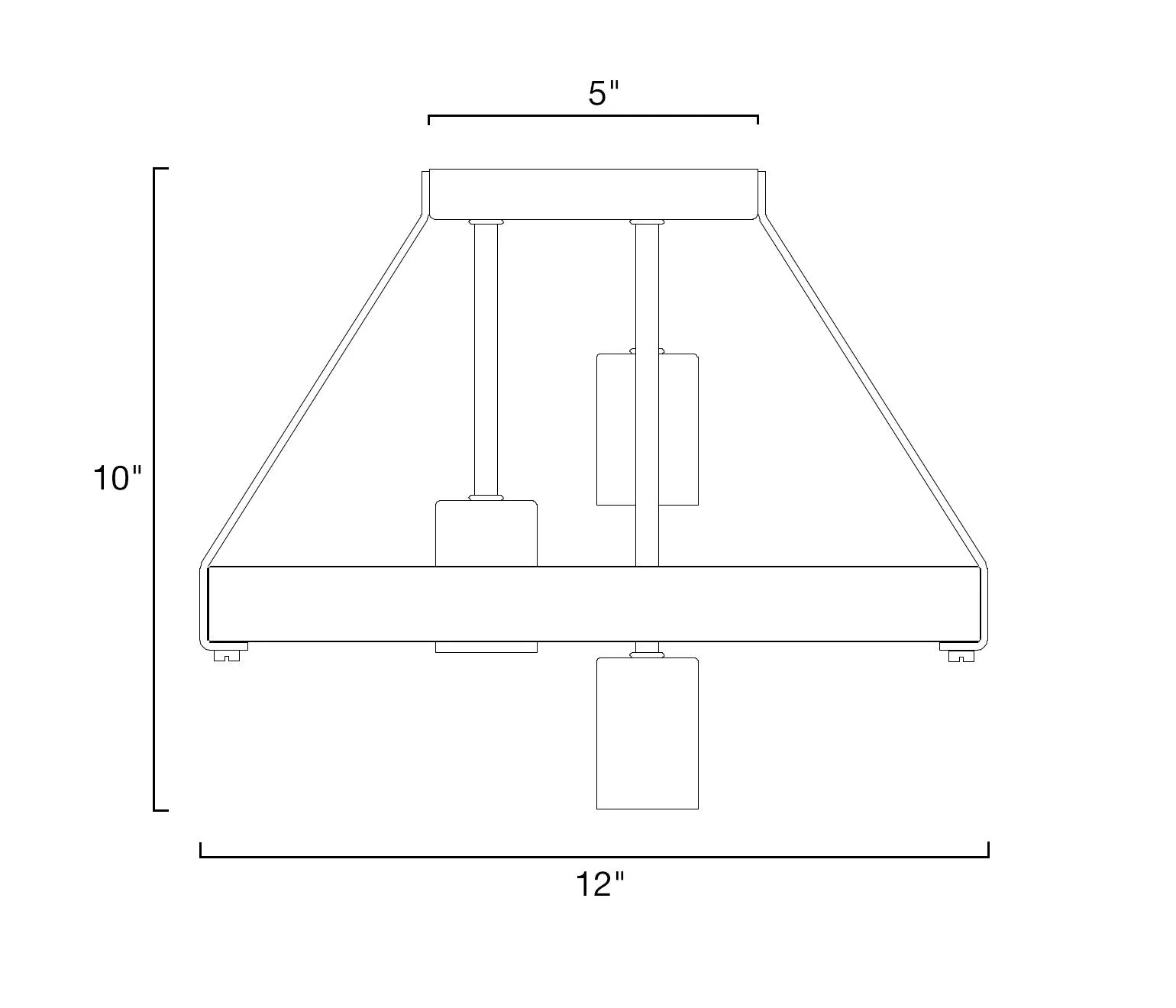 Powell 12 3-Light Rustic Farmhouse Flush Mount Ceiling Light