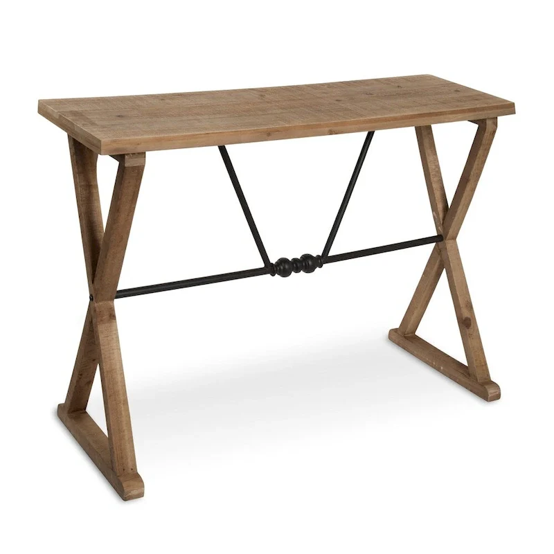 Wood and Metal Console Table 42x16x30