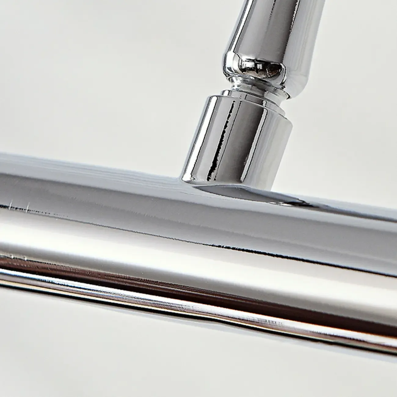 Modern Silver Metal tubular LED Wall Lamp with Angled Arm