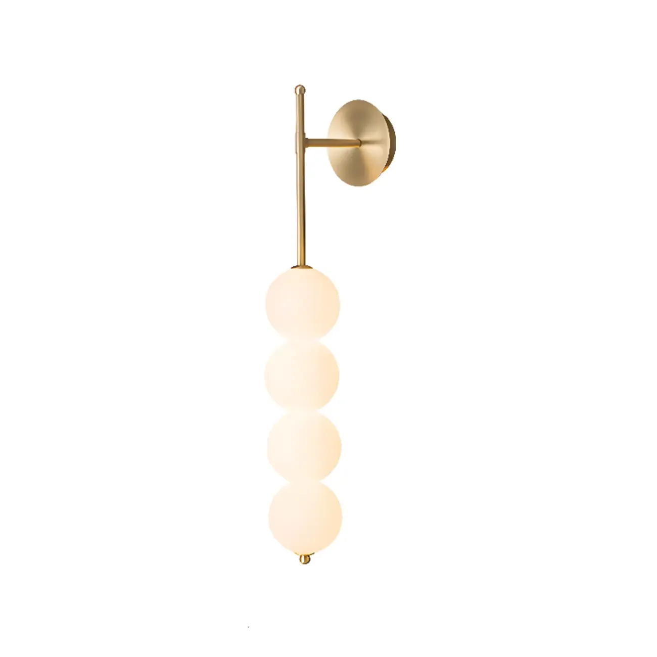 Modern Metal Acrylic Ball 4-Light Wall Sconce