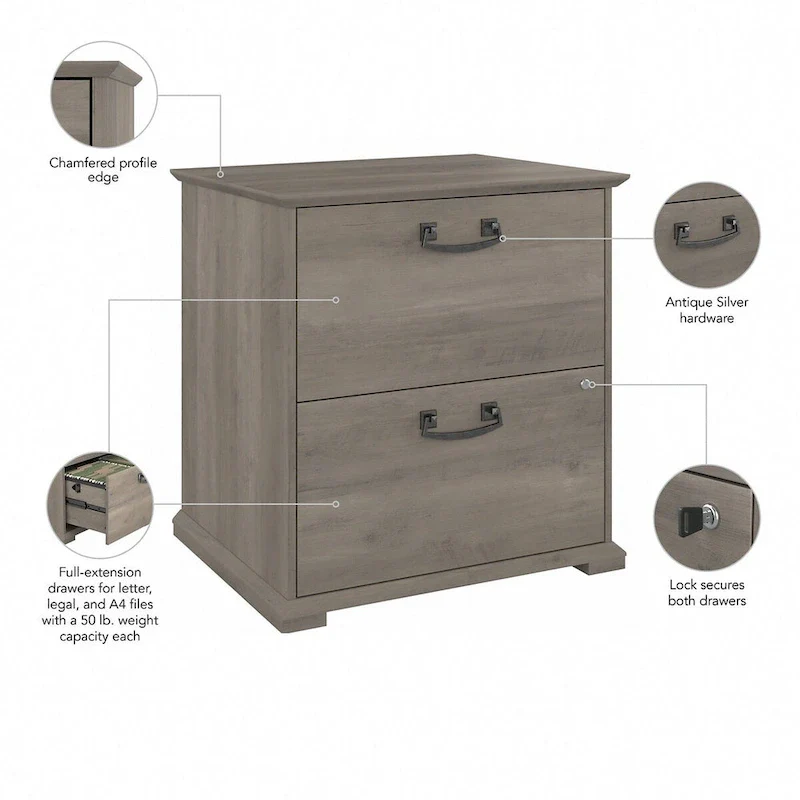 Farmhouse Lateral File Cabinet - 2 Drawer