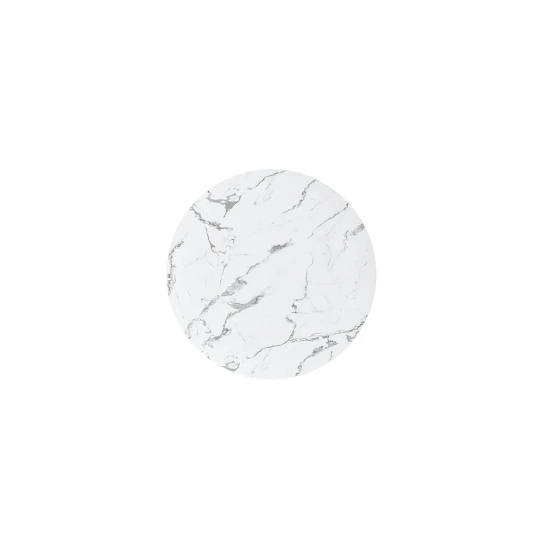 60  Diameter Round Marble Table with Cubical Marble Base