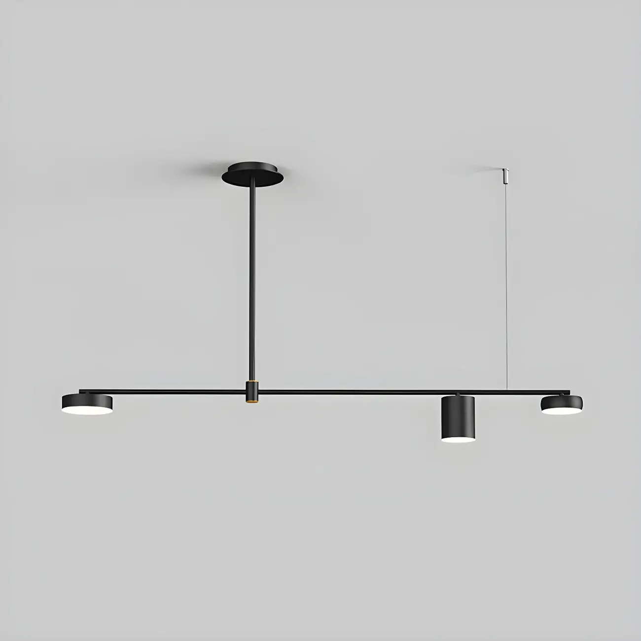 Modern Adjustable Black Linear Kitchen Island Light