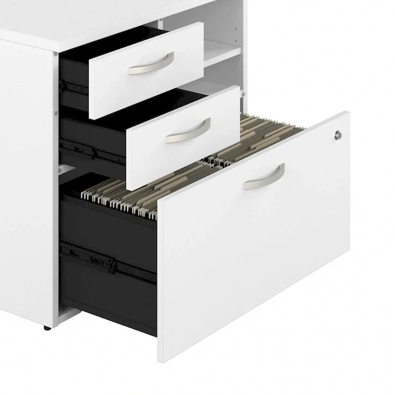 2-Drawer Lateral File Cabinet with Open Shelves