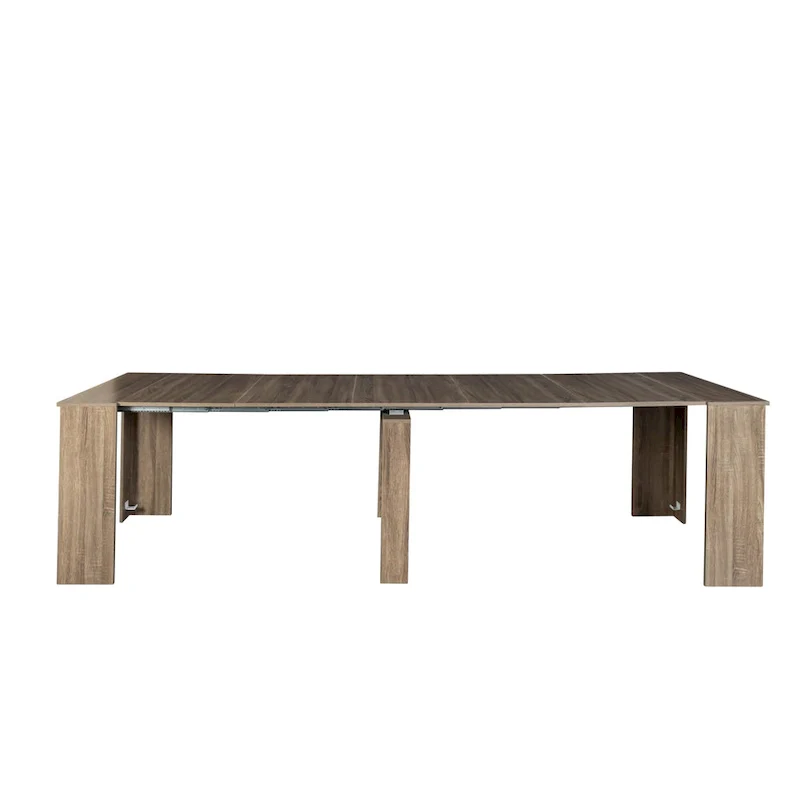 Extendable Console Table - Wood Finish, Modern Design, Multi-User