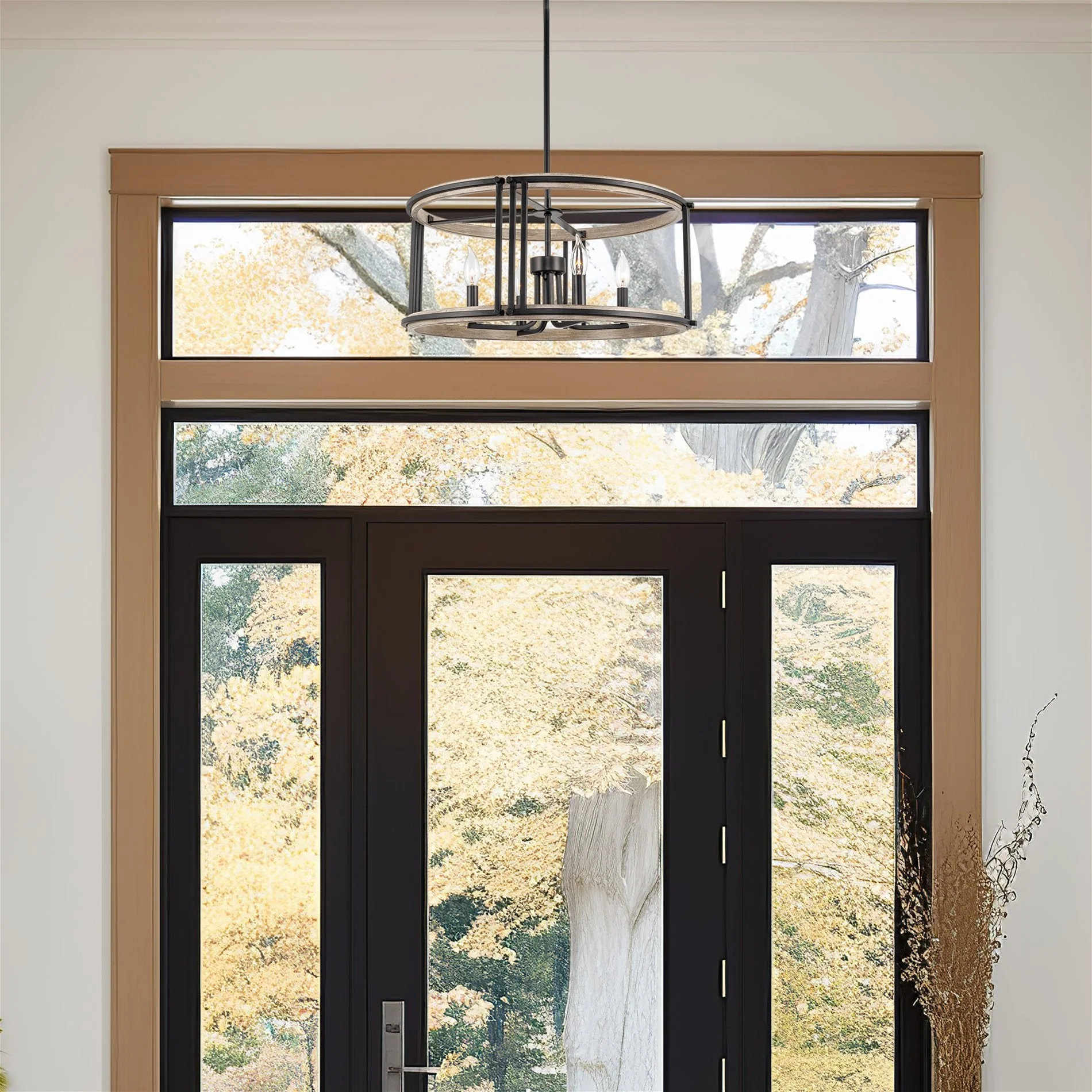 Vista 23 4-Light Modern Farmhouse Drum Pendant Light