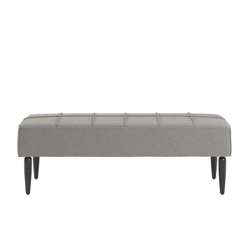 Cassian Black Finish Linen Upholstered Bench by iNSPIRE Q Modern