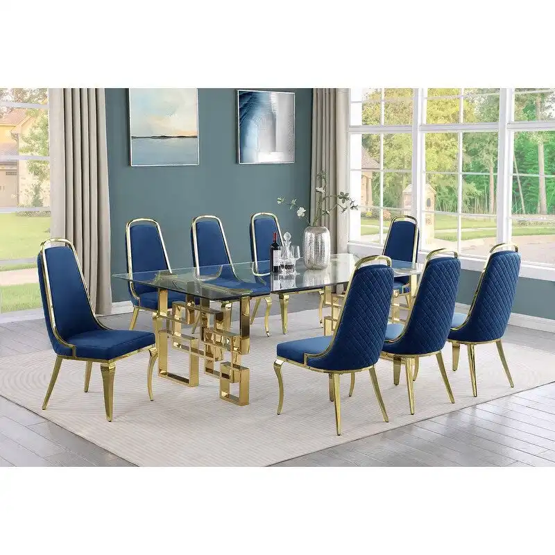 Best Quality Furniture Big Glass Table Dining Sets