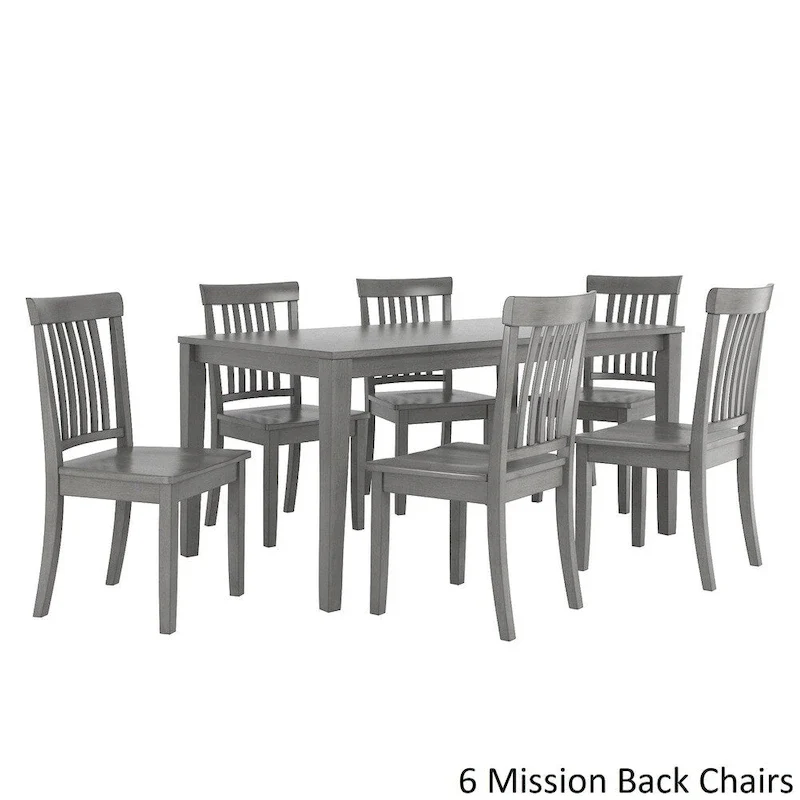 Wilmington II 60-Inch Rectangular Antique Grey Dining Set by iNSPIRE Q Classic