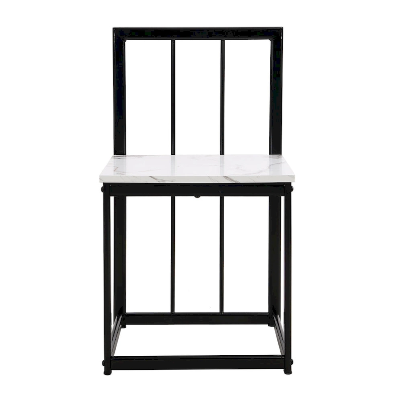 7-Piece Iron Dining Table Set with Table and Six Chairs