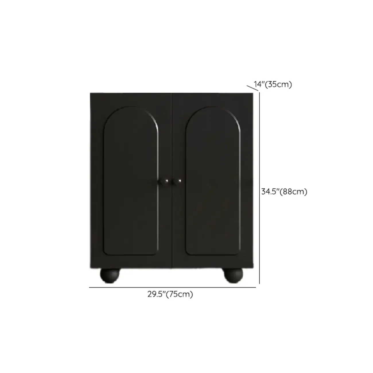 Black Metal Shoe Cabinet with Adjustable Shelves