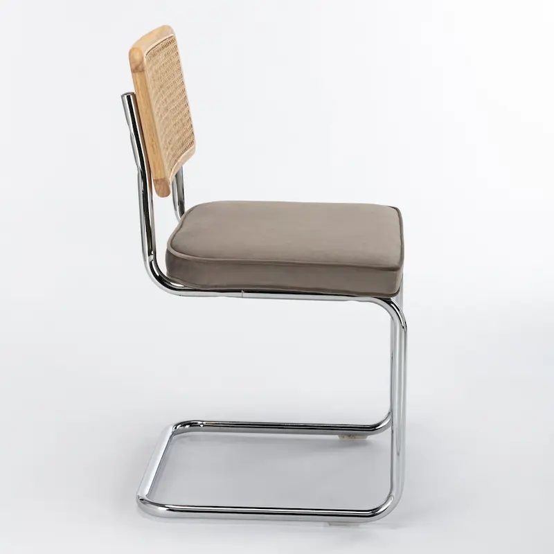 Latham Cane Back Velvet Side Chair (Set of 2)