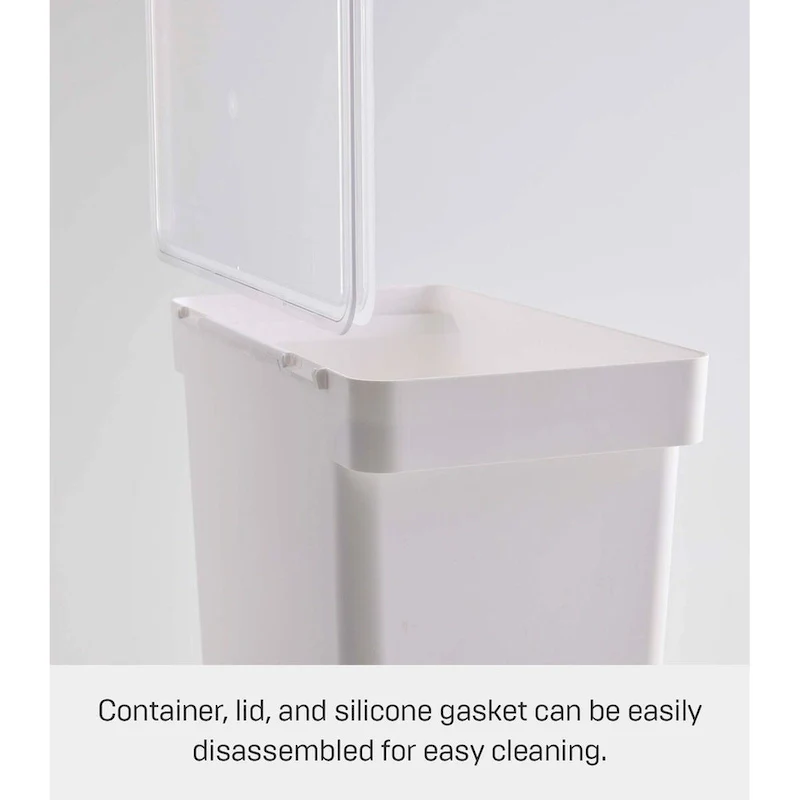 Yamazaki Home Rolling Airtight Pet Food Container (25 lbs.), Polypropylene, Extra Large, 6.6 gallons, 25 liters