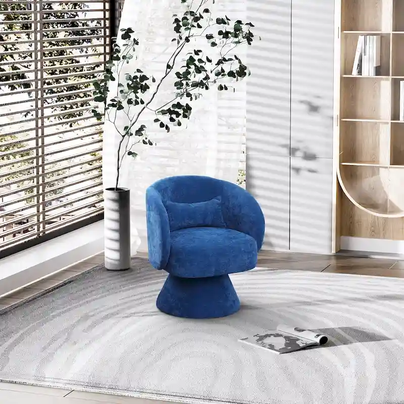 Ouyessir 360 Degree Modern Swivel Cuddle Barrel Sofa Chairs