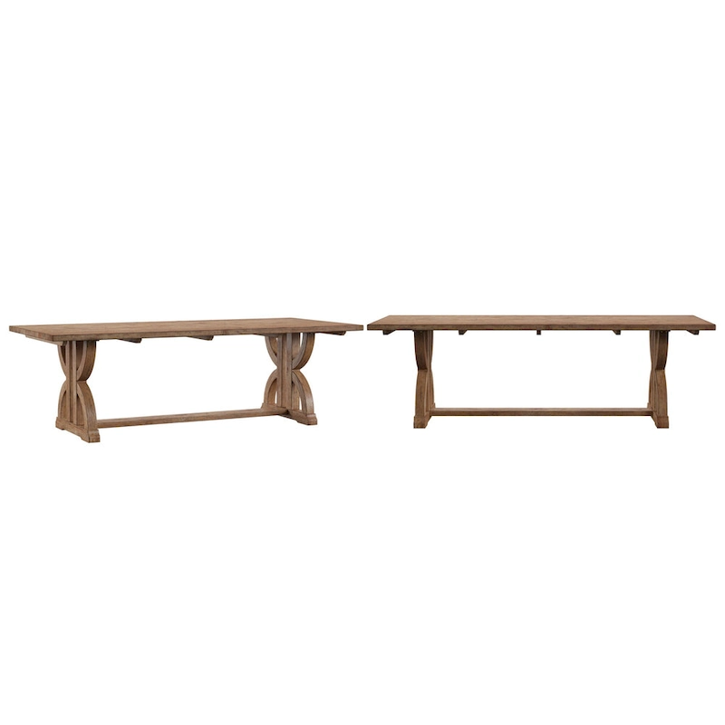 Bratislava Rectangular Reclaimed Wood Dining Table - Brown