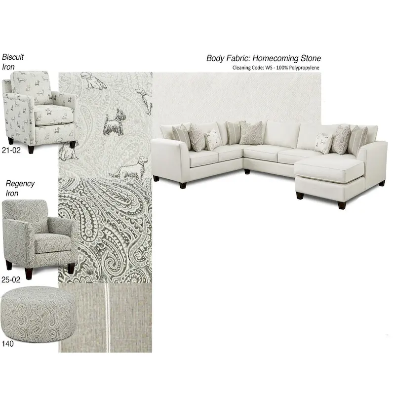Homecoming Stone Stationary Sectional