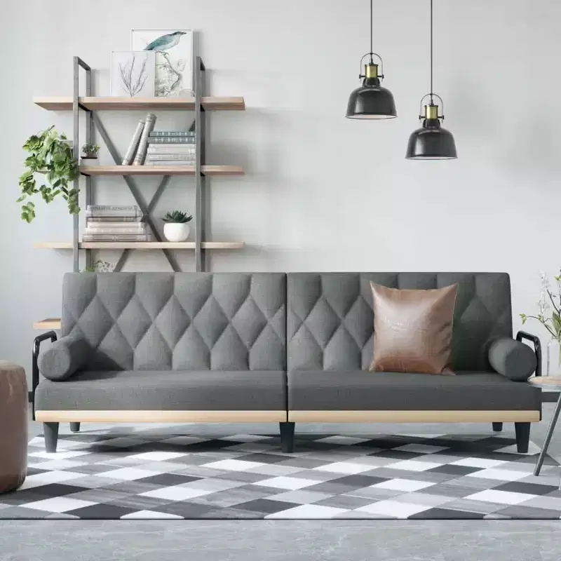 vidaXL Sofa Bed with Armrests Sleeper Sofa Loveseat Recliner Chair Fabric