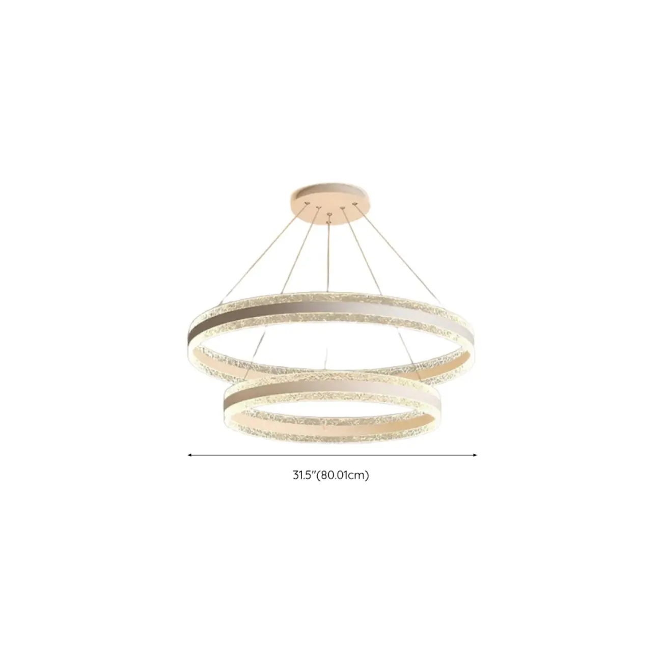 Modern LED Gold Circular Metal Chandelier