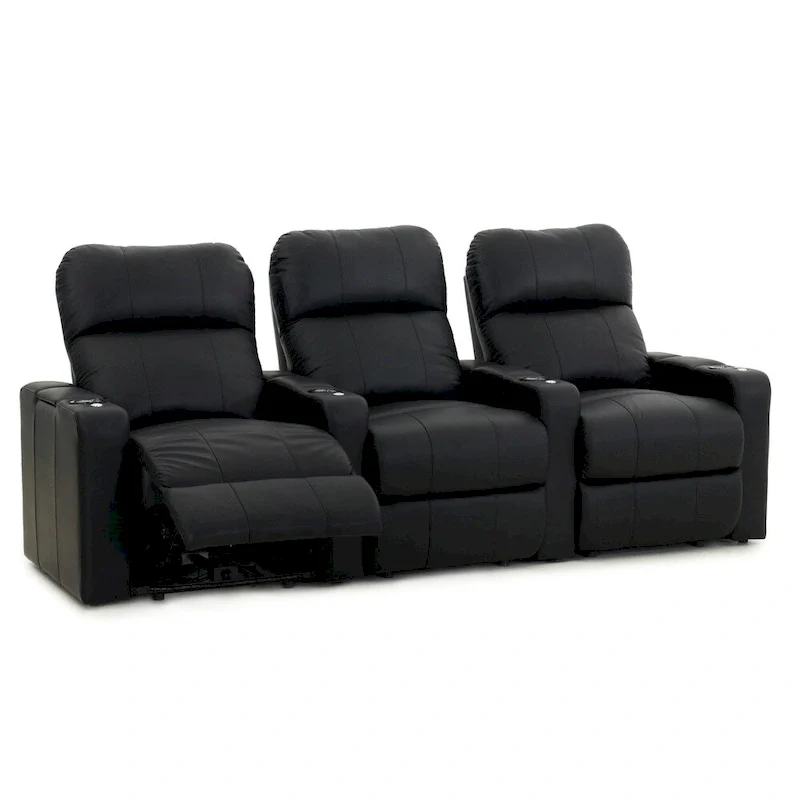Octane Turbo XL700 Power Leather Home Theater Seating Set (Row of 3)