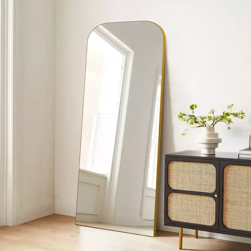Dovelina Metal Frame Leaning Mirror Full Length Mirror