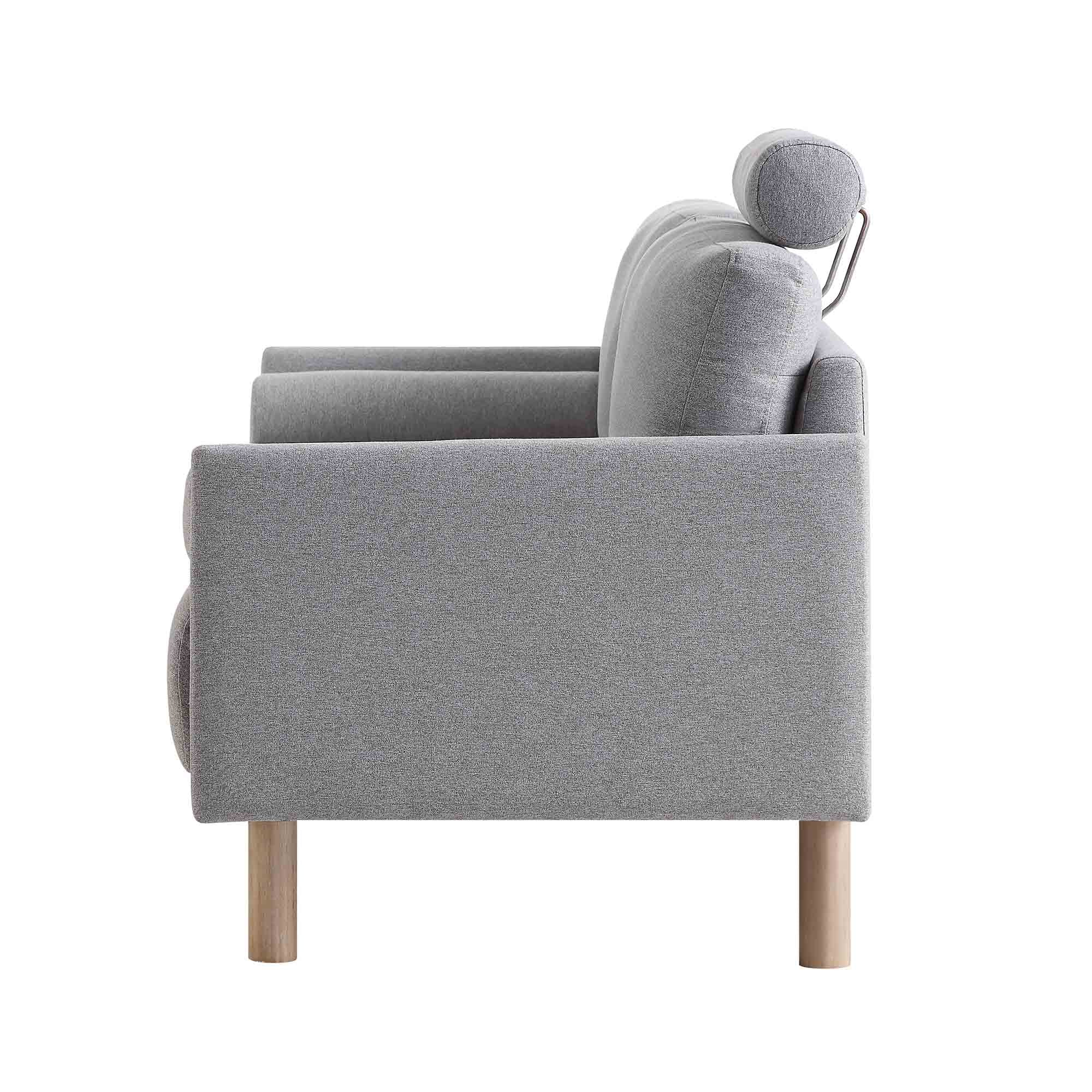 Gray Marl Fabric Sofa, 2-Seater
