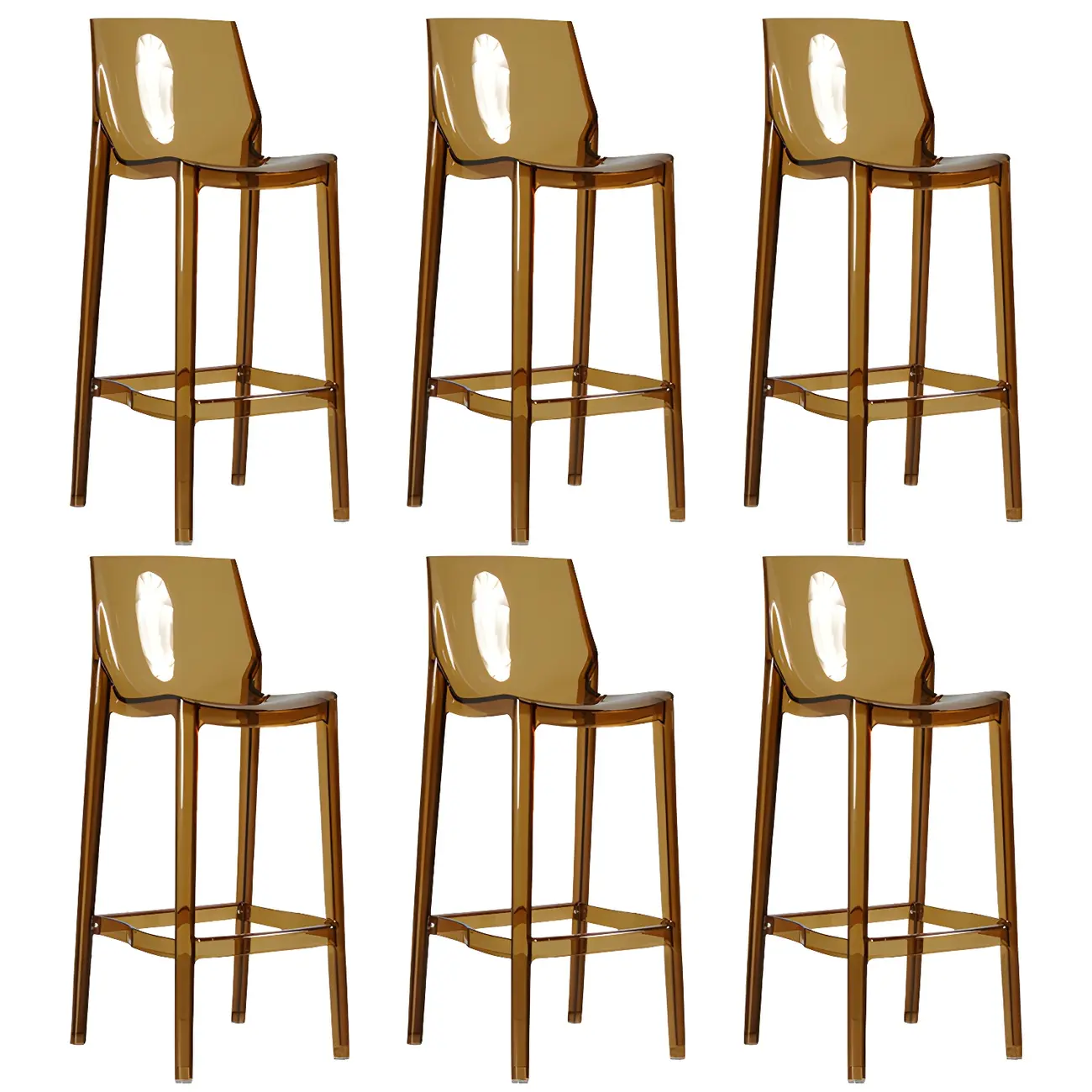 Modern Acrylic Vibrant Durable Colourful Sleek Bar Stool