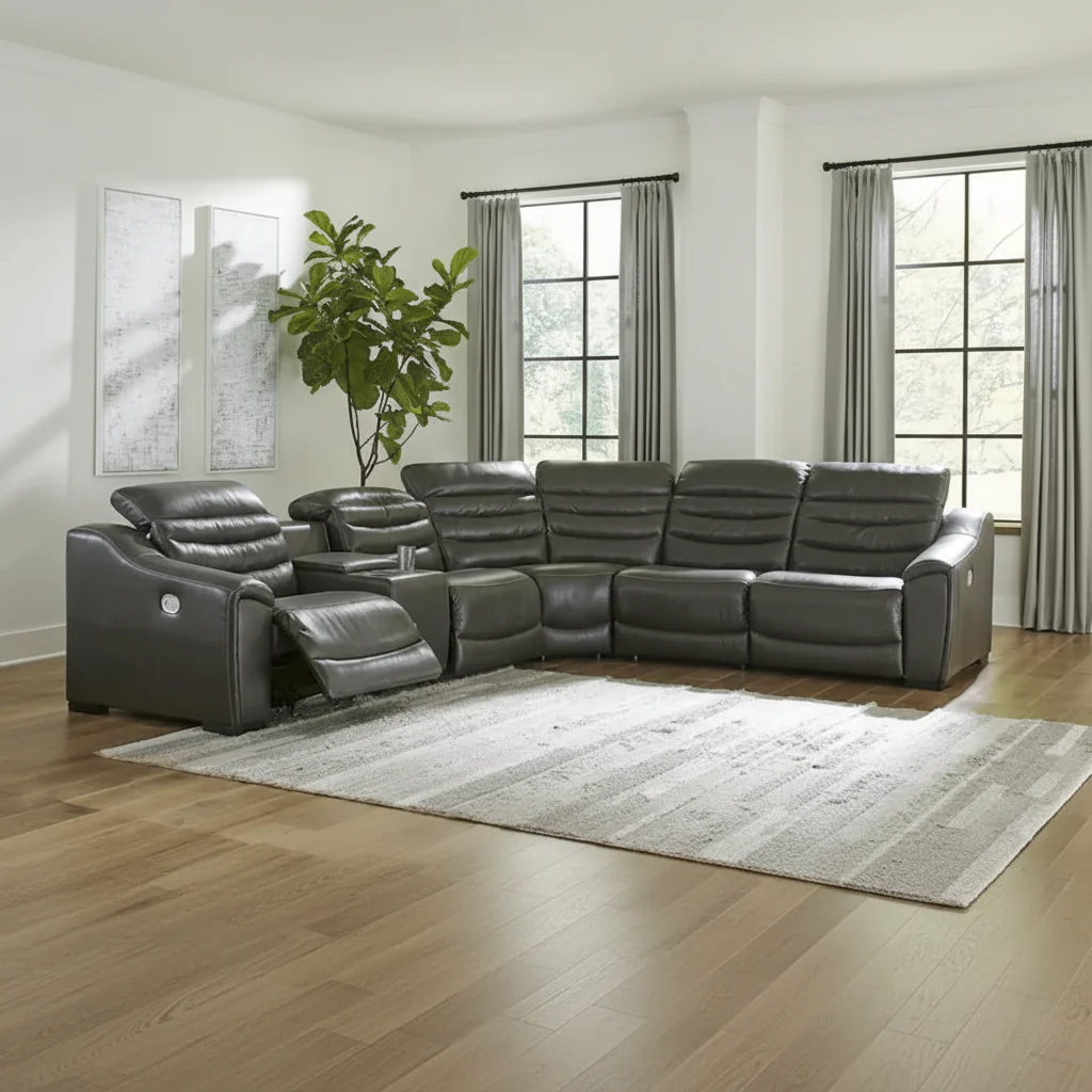 Center Line Power Reclining Sectional - 138.25W x 120.5D x 35H
