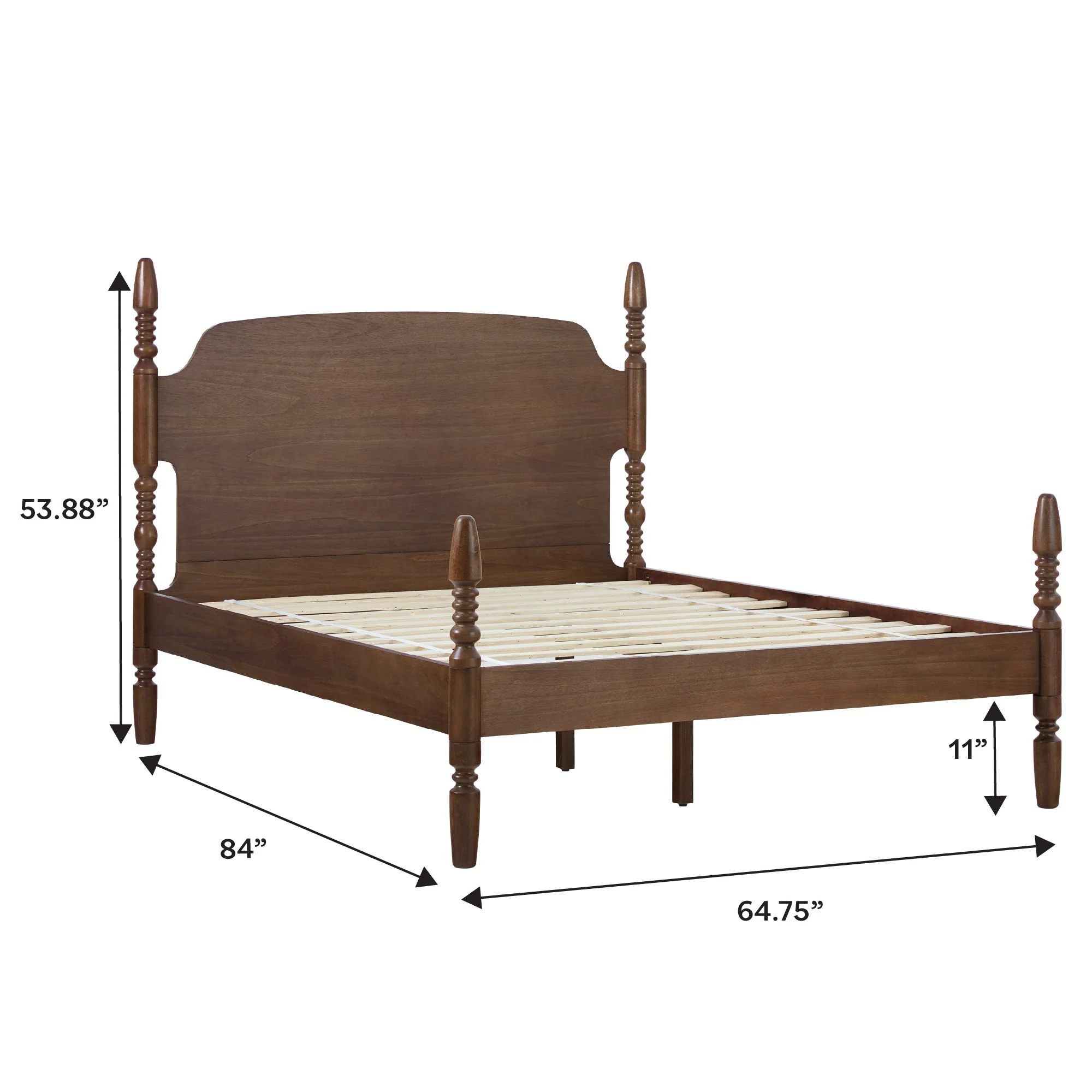 Traditional Vivienne Easy Assembly Solid Wood Bed