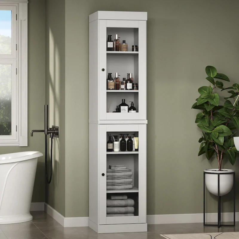 100% Solid Wood 16.5  Bathroom Cabinet with Optional Doors by Palace Imports