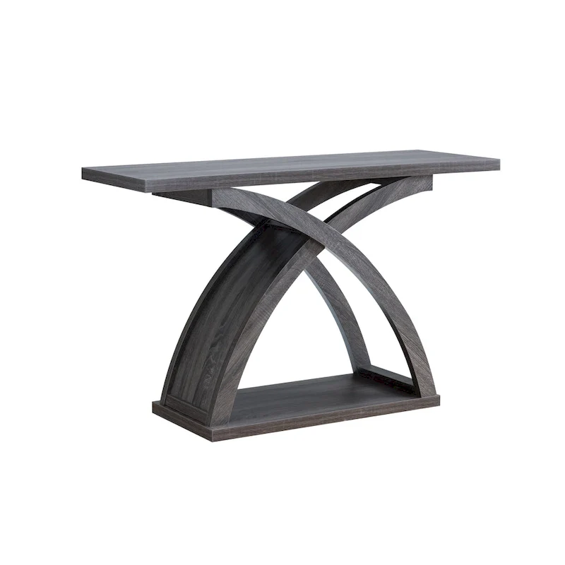 DH BASIC Transitional Distressed Grey 47-inch 1-Shelf Sofa Table by Denhour