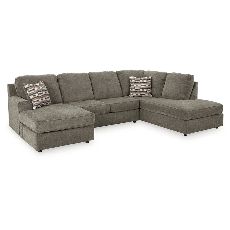 O'Phannon Putty Sectional with Chaise - 125W x 86D x 38H